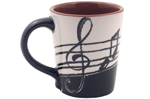 Mugs - Ceramic Latte 14 oz. G Clef & Notes
