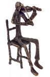 bronze violinist figurine