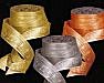 Gift Wrap Metalic Ribbon Musical Motif Gold silver or Copper (per yard)