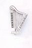 Marcasite Harp Brooch