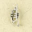 Sterling Silver Charm or Pendant Coronet/Trumpet