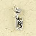 Sterling Silver Charm or Pendant Tuba or Baritone