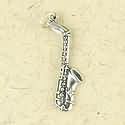 Sterling Silver Charm or Pendant Saxophone (large)