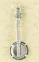 Sterling Silver Charm or Pendant Banjo