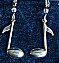 Eighth Note Earrings (silver) by Sadie Green