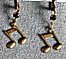 Double 8th Note Earrings (gold color) by Sadie Green