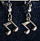 Double 8th Note Earrings (silver) by Sadie Green