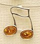 Amber and Sterling Necklace 16th Notes