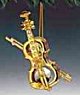 24K Gold Plated Ornament Violin with Austrian Crystals
