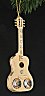 24K Gold Plated Ornament Guitar with Austrian Crystals