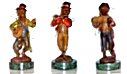 Monkey Musician Trio Vases