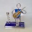 Stained Glass Pen Holder with Seated Musician