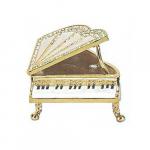 Jeweled White Baby Grand Piano Trinket Box