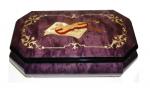 Royal purple musical box with Music and Violin inlay