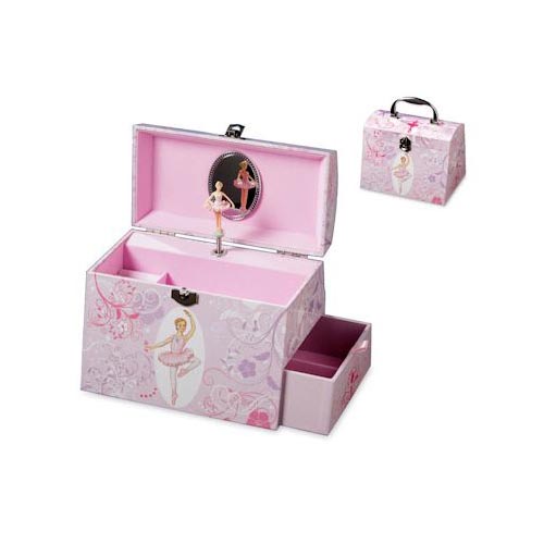 Twirls and Swirls Ballerina Musical Jewelry Box