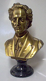 Composer Busts - Brass Tone Bronze  Chopin Large