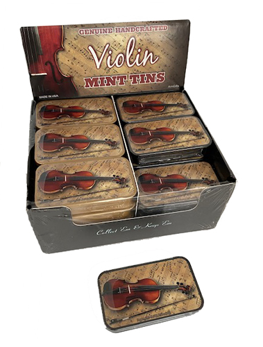 carton of 24 Violin Mint Tins