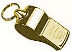 Acme Thunderer Gold Plated Whistle (59.5) medium pitch (in blue presentation box)