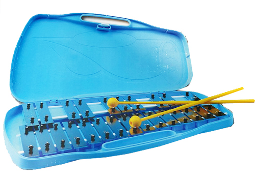 Xylophone with 25 notes in Blue plastic case.